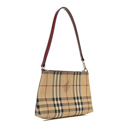 Burberry Haymarket Check Shoulder Bag Red 2 of 21