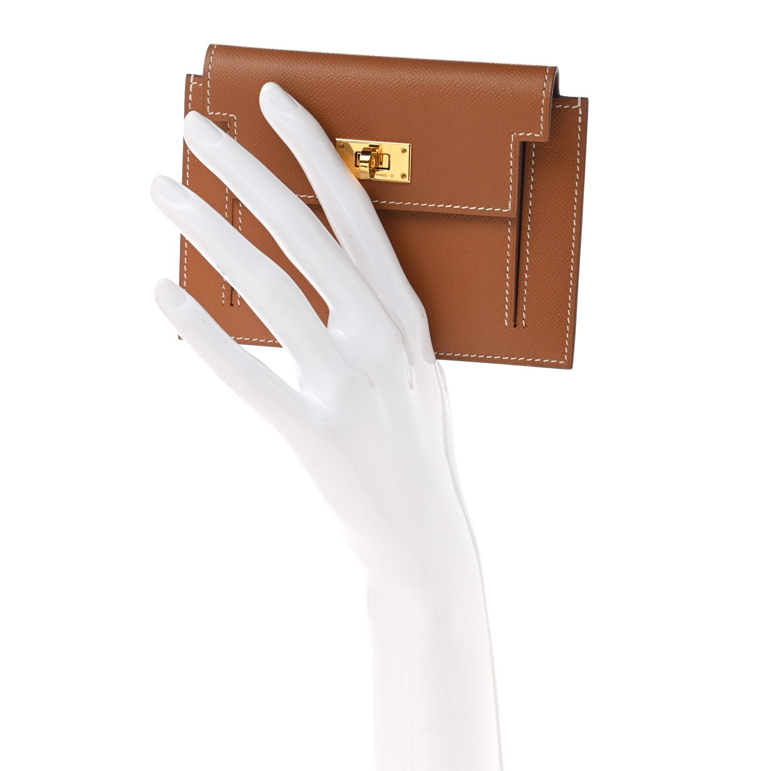 Hermes Epsom Kelly Pocket Compact Wallet Gold 2 of 9