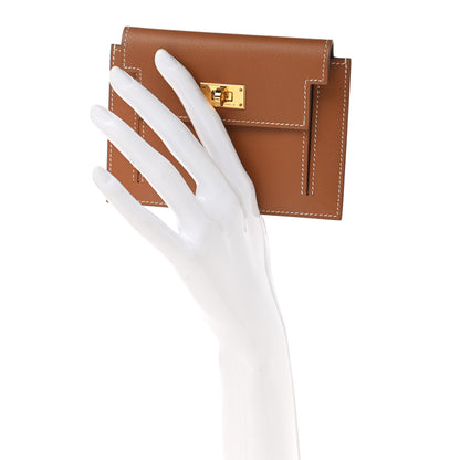 Hermes Epsom Kelly Pocket Compact Wallet Gold 2 of 9