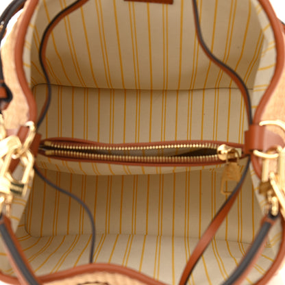Louis Vuitton Raffia Calfskin Monogram Neonoe MM Tan 5 of 9