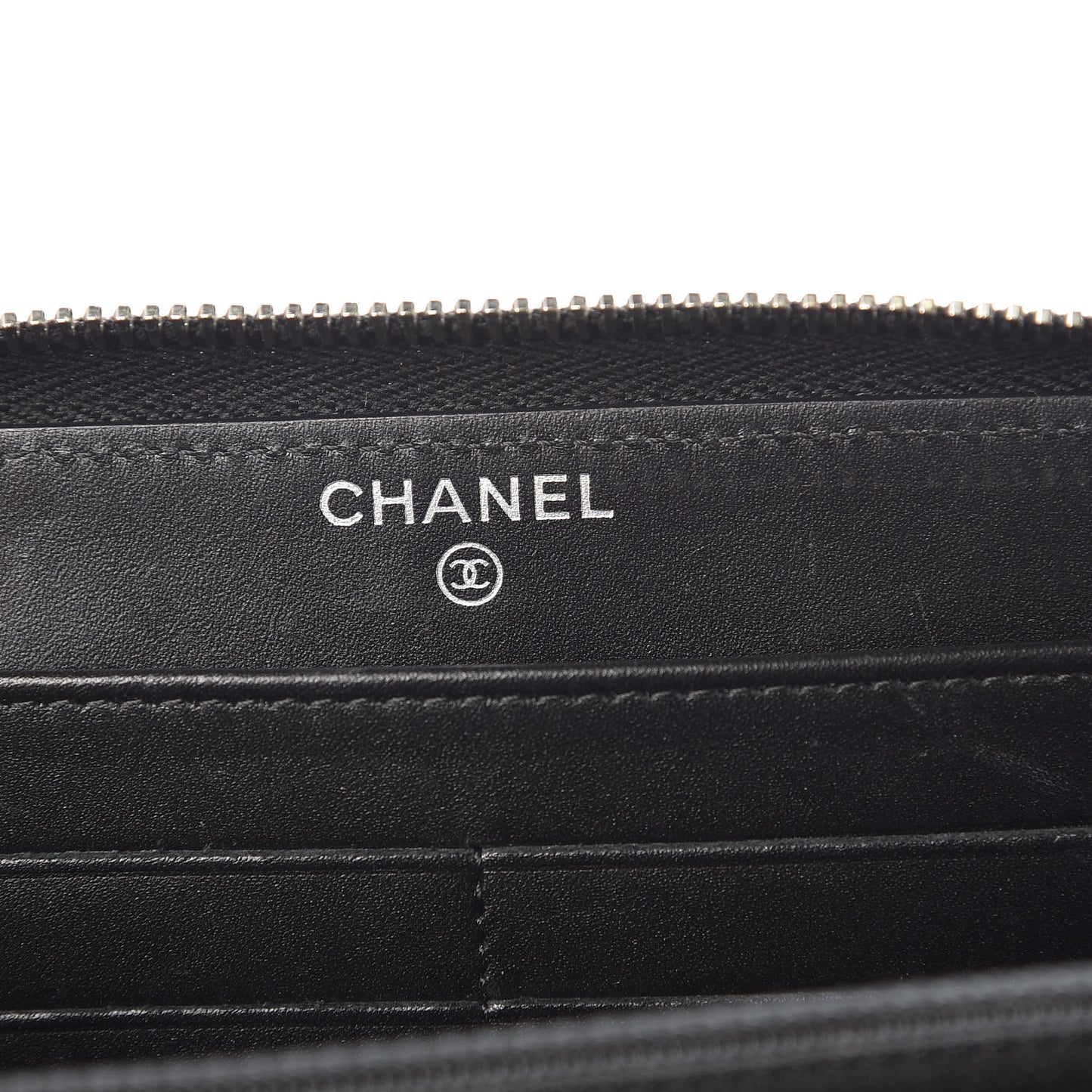 Caviar Quilted Large Gusset Zip Around Wallet Black