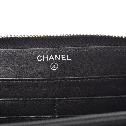 Chanel Caviar Quilted Large Gusset Zip Around Wallet Black 6 of 9