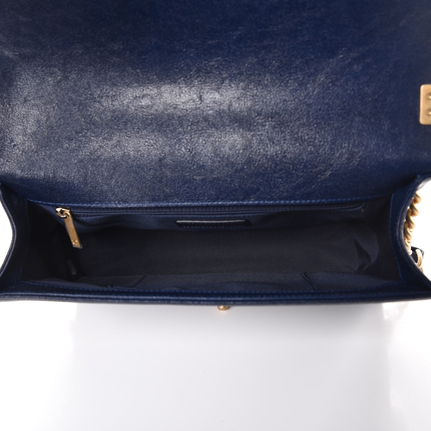 Chanel Caviar Quilted New Medium Boy Flap Navy 5 of 8
