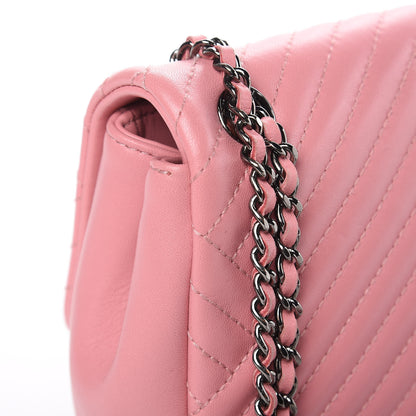 Chanel Lambskin Quilted Small CC Crossing Flap Pink 10 of 11