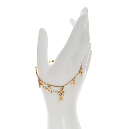 Louis Vuitton Pearl LV Floragram Bracelet Gold 2 of 5