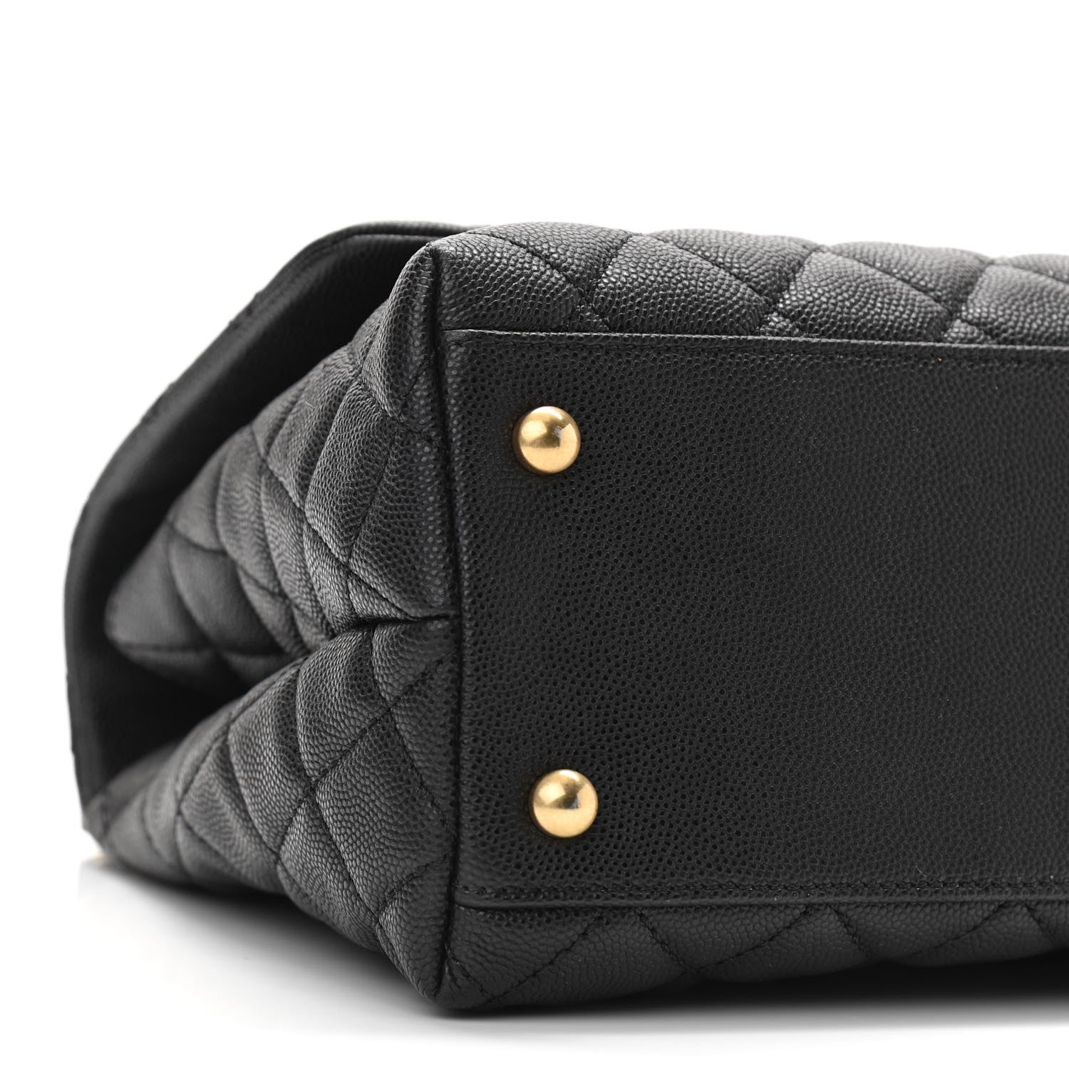 Chanel Caviar Lizard Embossed Quilted Small Coco Handle Flap Black 9 of 10