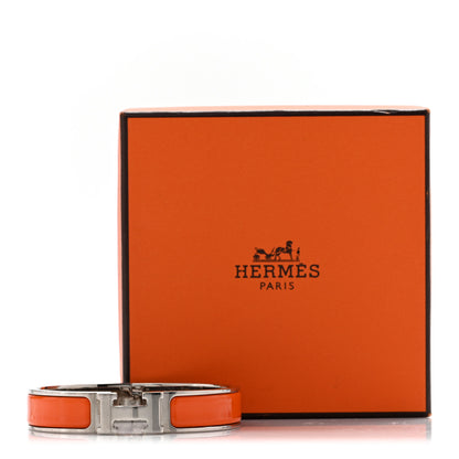 Hermes Enamel Narrow Clic Clac H Bracelet PM Orange 5 of 5