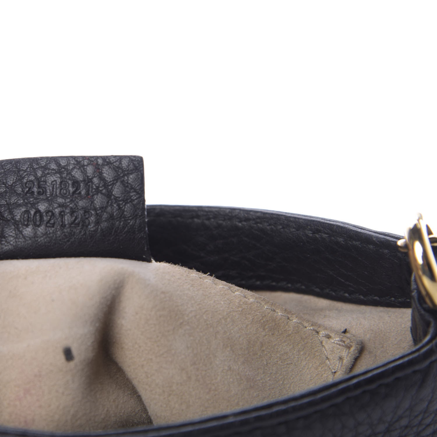 Gucci Pebbled Calfskin Small 1973 Chain Shoulder Bag Black 9 of 11