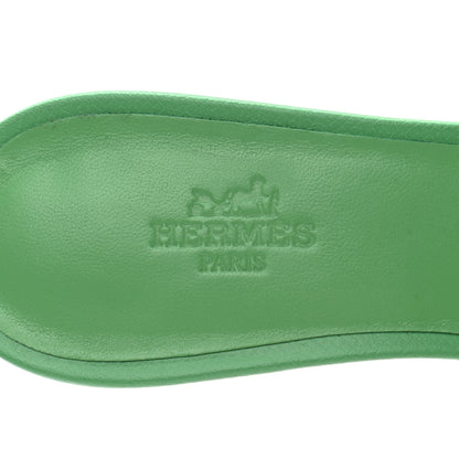 Hermes Epsom Oasis Sandals 37 Vert Pomme 7 of 9