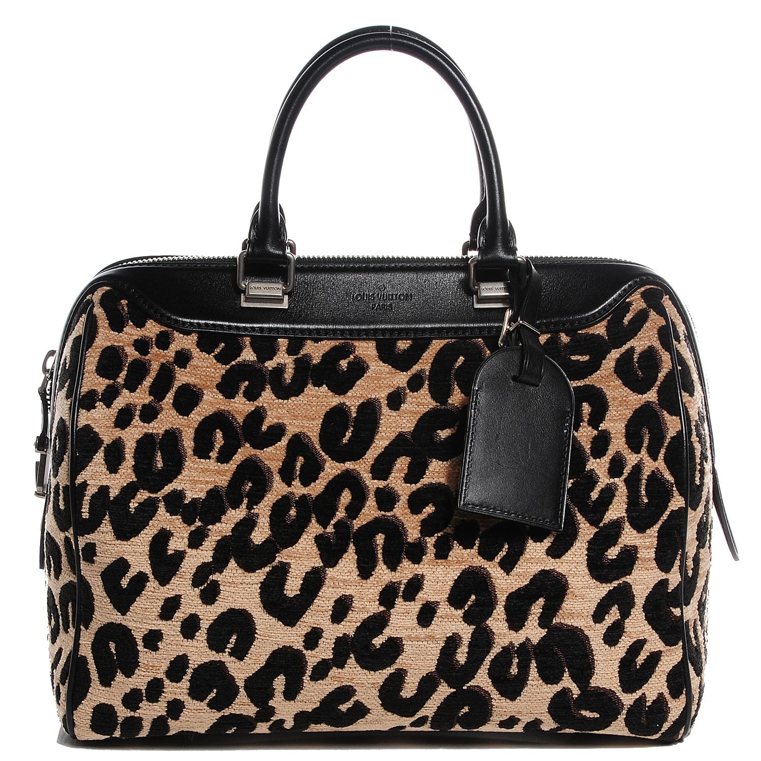 Louis Vuitton Jacquard Velvet Leopard Print Stephen Sprouse Speedy 1 of 7