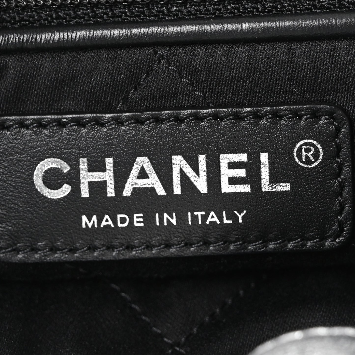 Metallic Calfskin Quilted Chanel 22 Backpack Silver