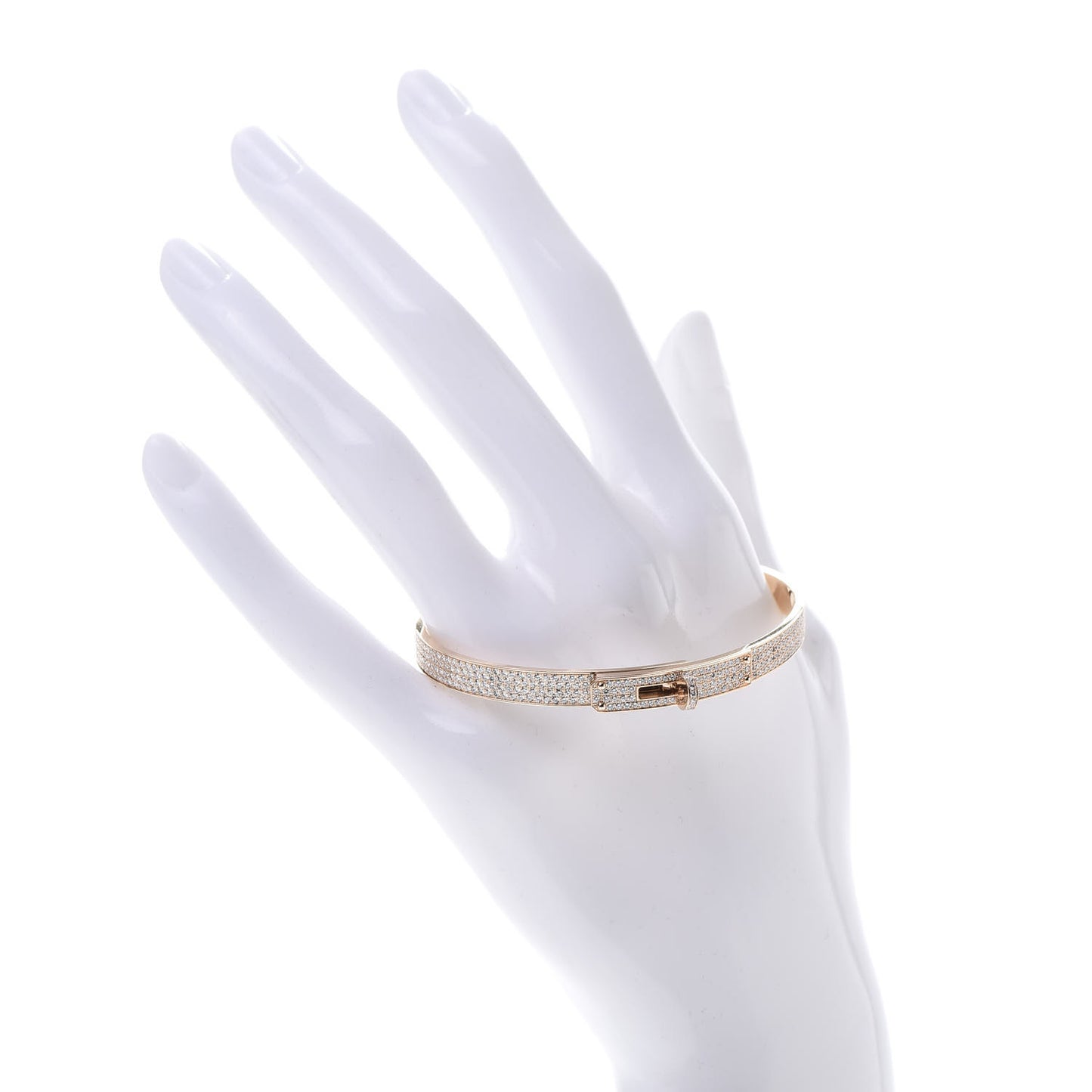 18K Rose Gold Diamond PM Kelly Full Pave Bracelet ST