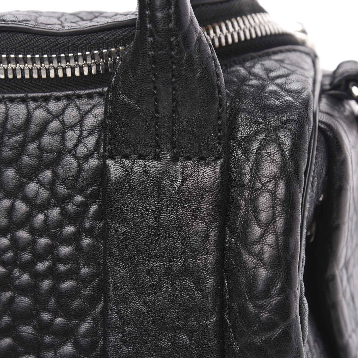 Pebbled Lambskin Mini Rockie Black Rhodium Hardware