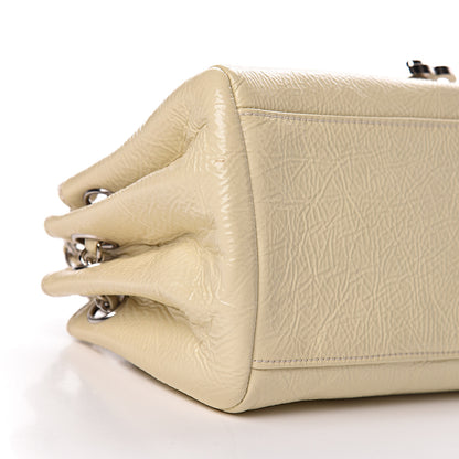 Chanel Distressed Patent Calfskin Frame Accordion Flap White 9 of 11