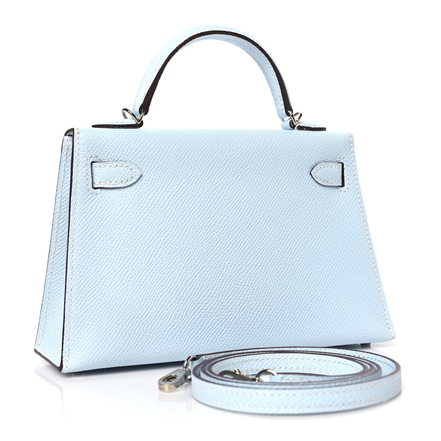 Epsom Mini Kelly Sellier 20 Bleu Brume