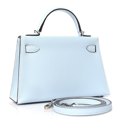 Hermes Epsom Mini Kelly Sellier 20 Bleu Brume 3 of 10