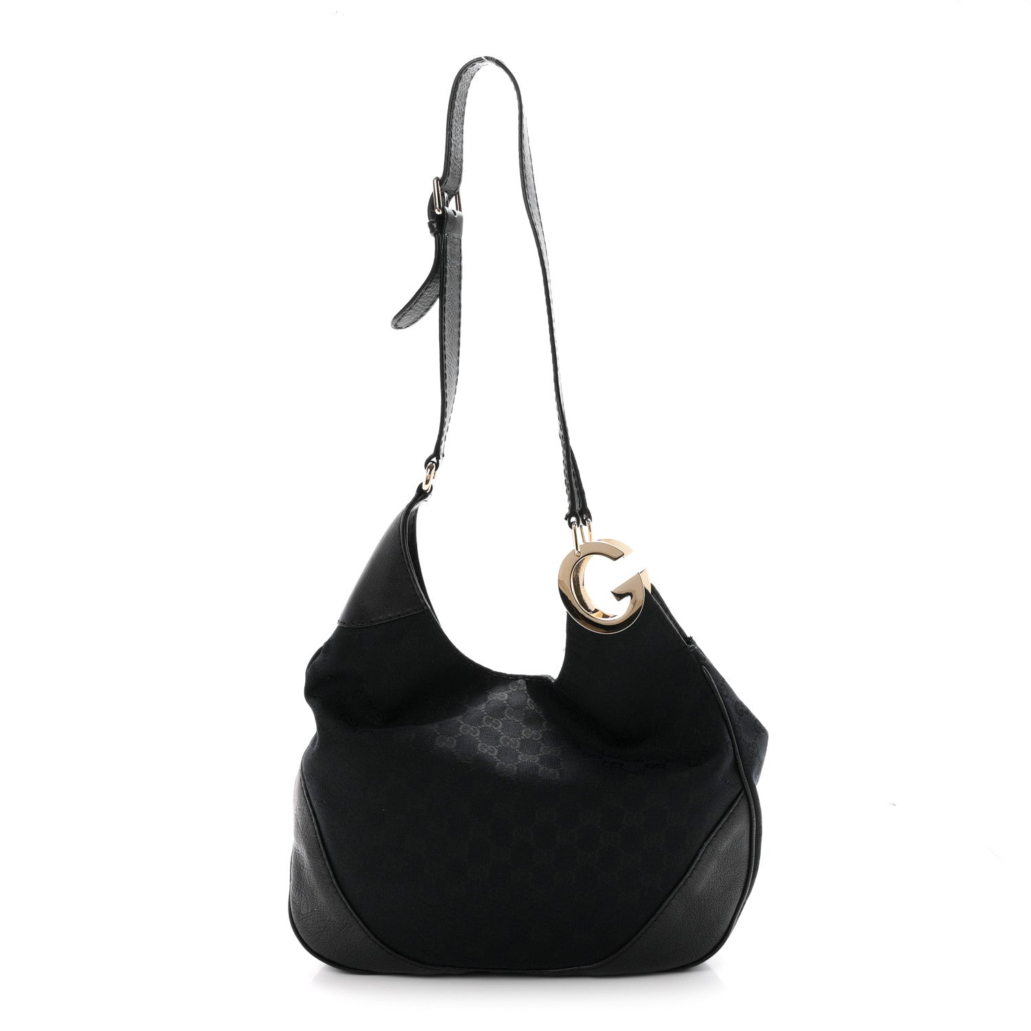 Gucci Monogram Medium Charlotte Hobo Black 1 of 11
