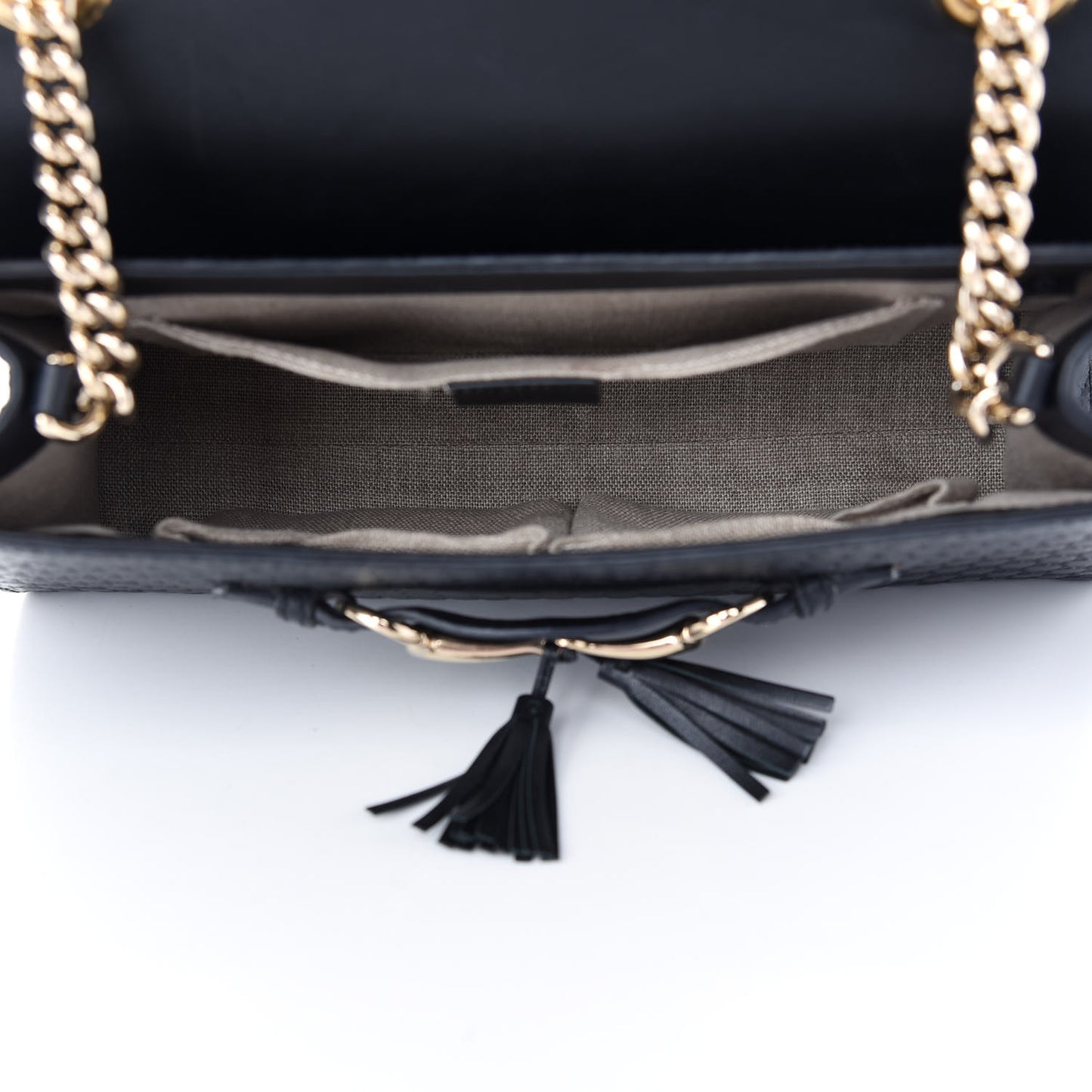 Microguccissima Medium Emily Chain Shoulder Bag Black