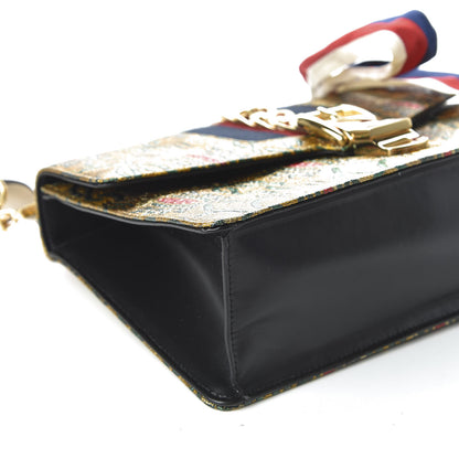 Gucci Iridescent Brocade Small Sylvie Shoulder Bag Gold 6 of 9