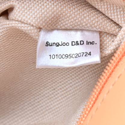 MCM Nylon Monogram Quilted Shopper Tote Peach 6 of 8
