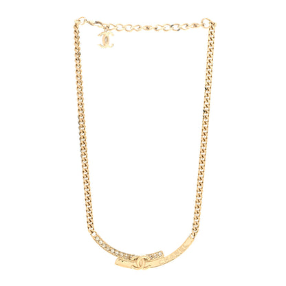 Chanel Crystal CC Choker Necklace Gold 3 of 6