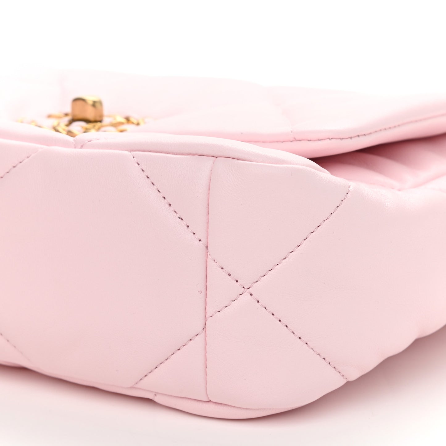 Lambskin Quilted Medium Chanel 19 Flap Light Pink