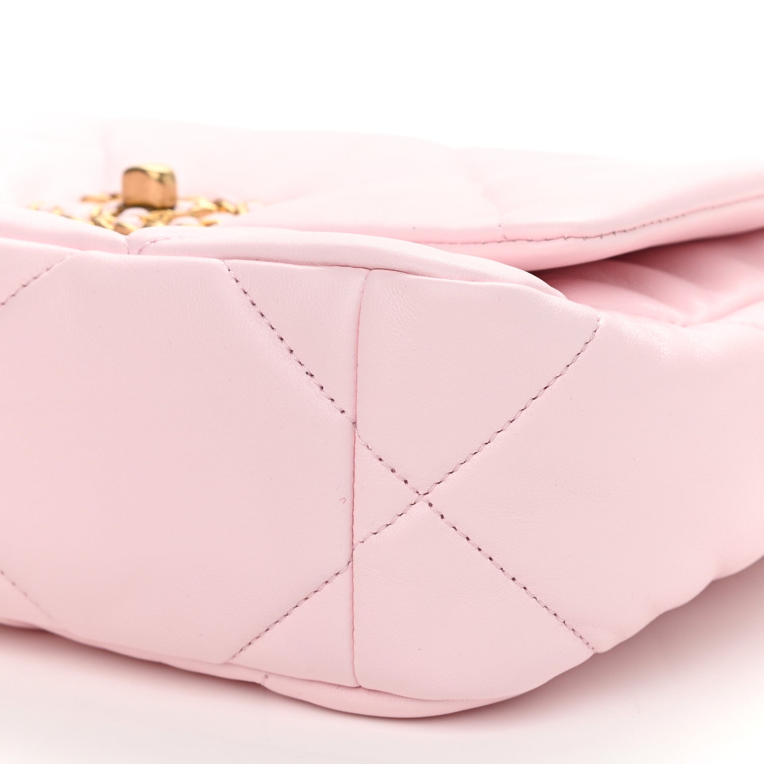Chanel Lambskin Quilted Medium Chanel 19 Flap Light Pink 10 of 11