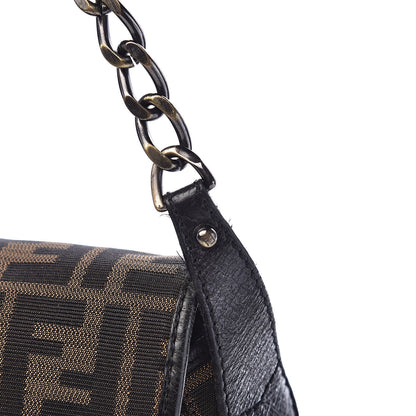Fendi Zucca B Bis Flap Bag Tobacco Castagna 11 of 15