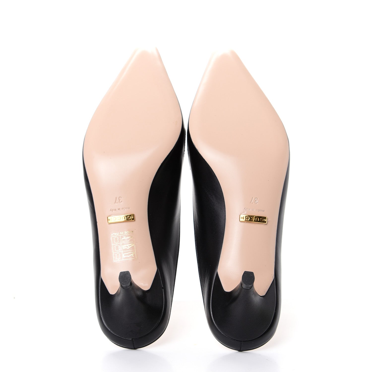 Gucci Malaga Kid Zumi Low Heel Mules 38 Black 6 of 11