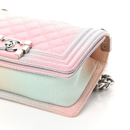 Chanel Caviar Quilted Small Cuba Rainbow Boy Flap Multicolor 10 of 10