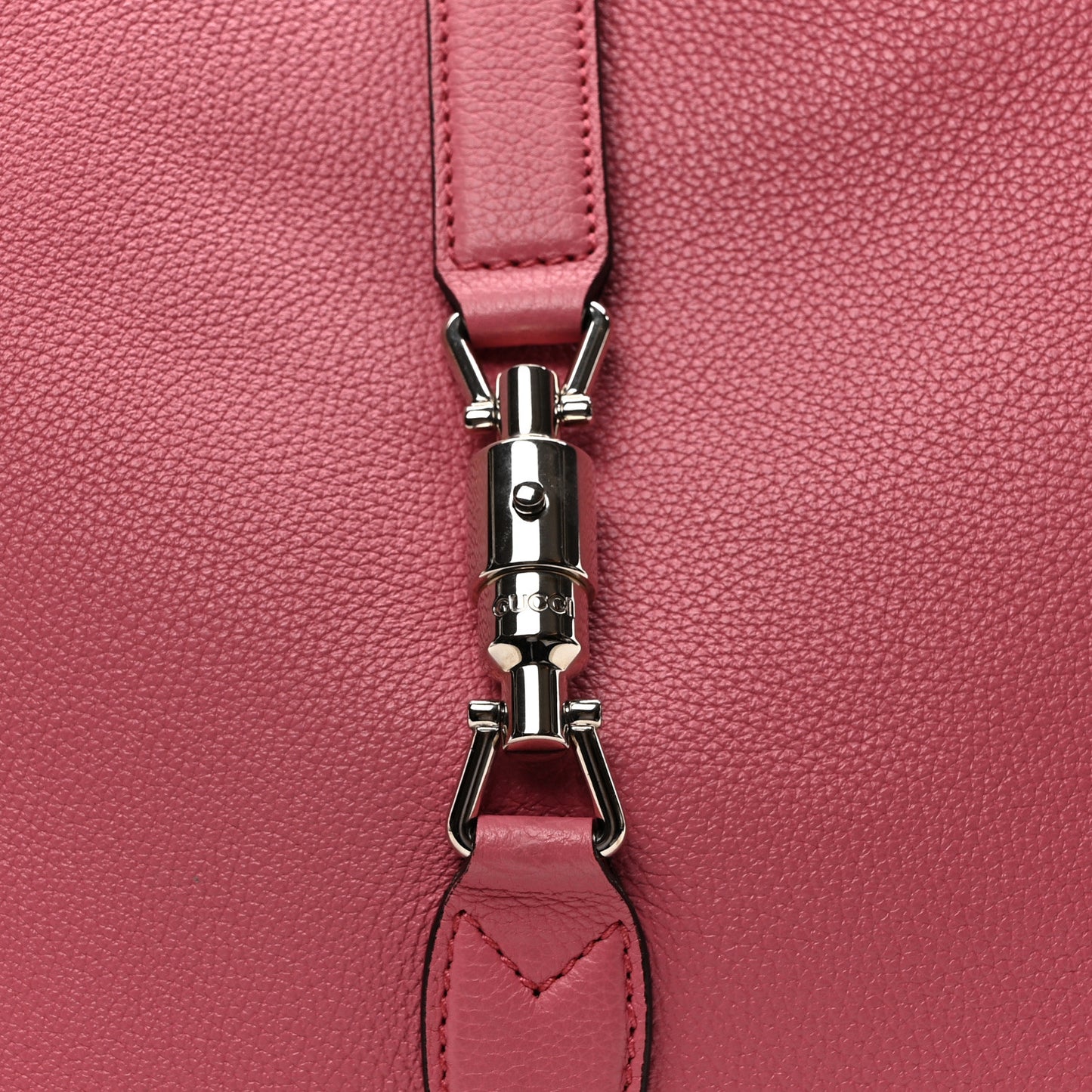 Soft Grained Calfskin Large Jackie Hobo Glossy Pink