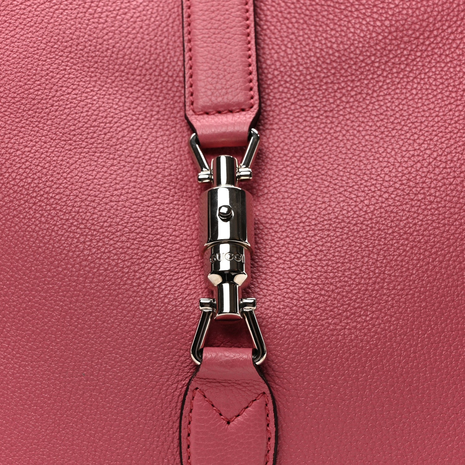 Gucci Soft Grained Calfskin Large Jackie Hobo Glossy Pink 8 of 10