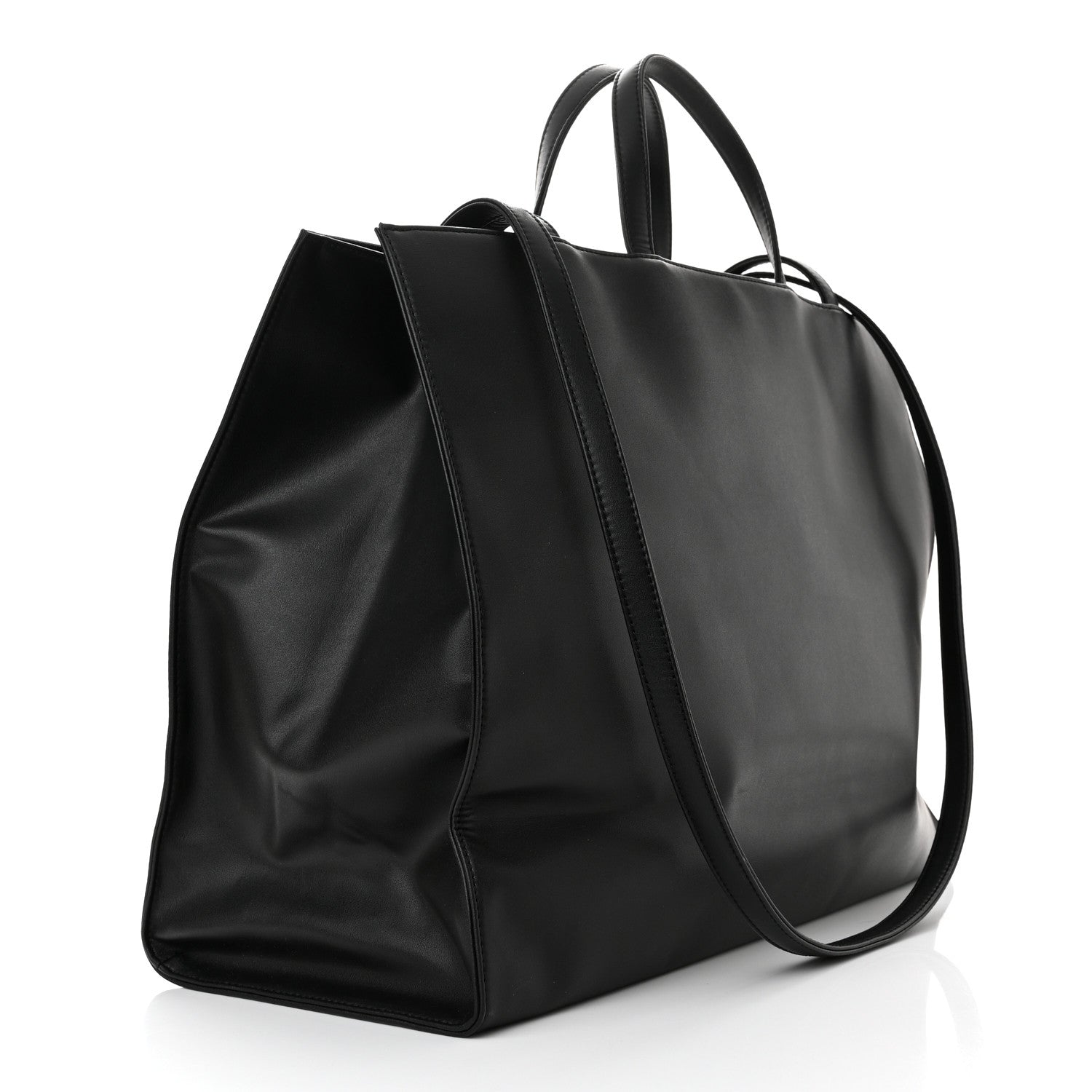 Telfar Vegan Leather Large Shopping Bag Black 3 of 11