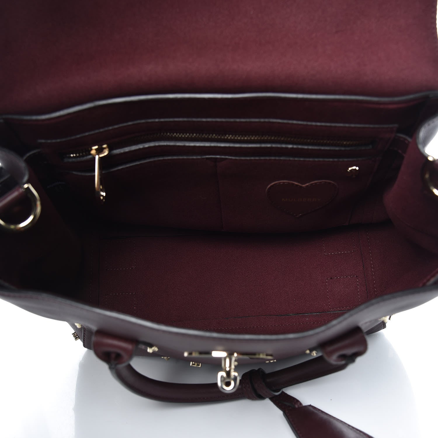 Mulberry Calfskin Studded Medium Cara Delevingne Convertible Satchel Oxblood 5 of 9