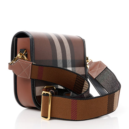 Burberry Calfskin Check Small Elizabeth Bag Brown 3 of 10