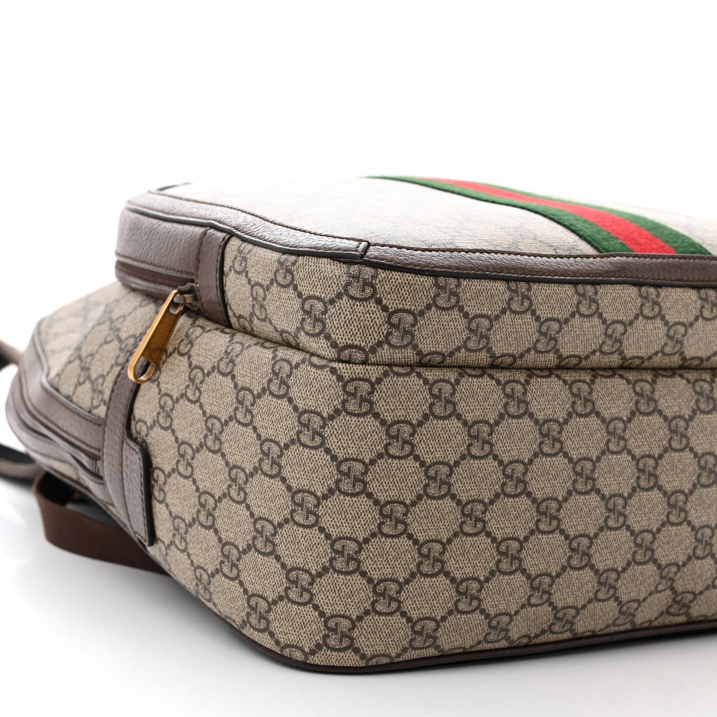 GG Supreme Monogram Medium Ophidia Day Backpack Brown