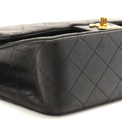 Chanel Lambskin Quilted Medium Double Flap Black 8 of 9