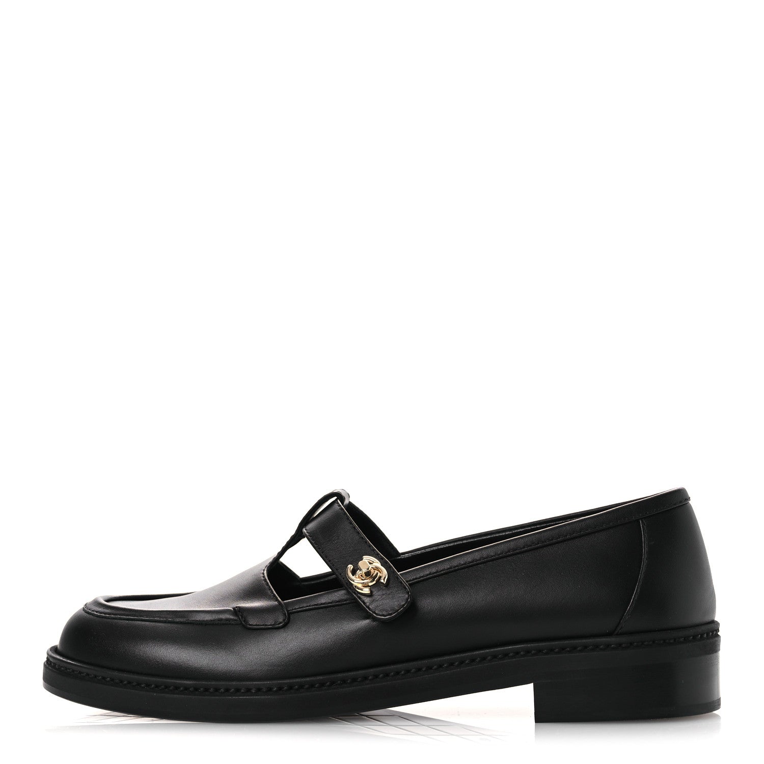 Chanel Calfskin CC Turnlock Moccasins 40 Black 1 of 11