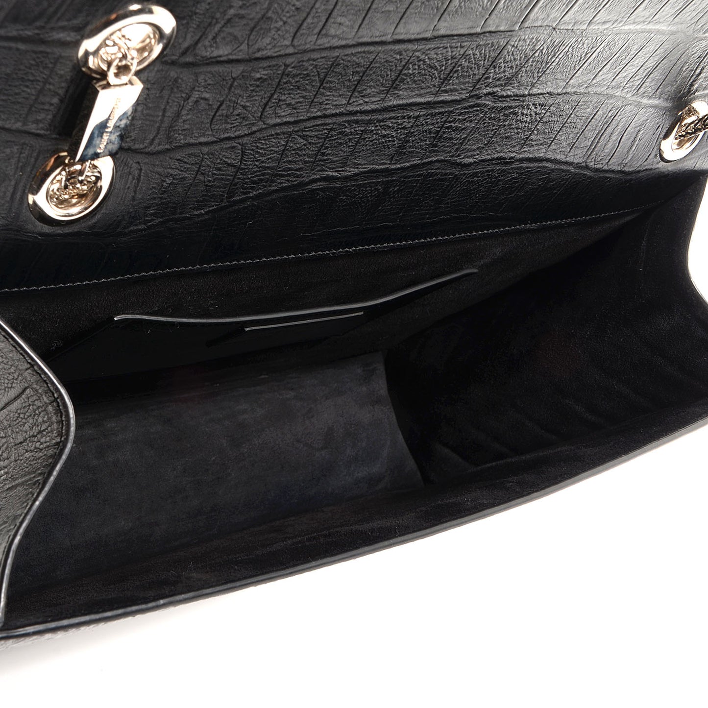 Croc Effect Calfskin Jumbo Betty Black