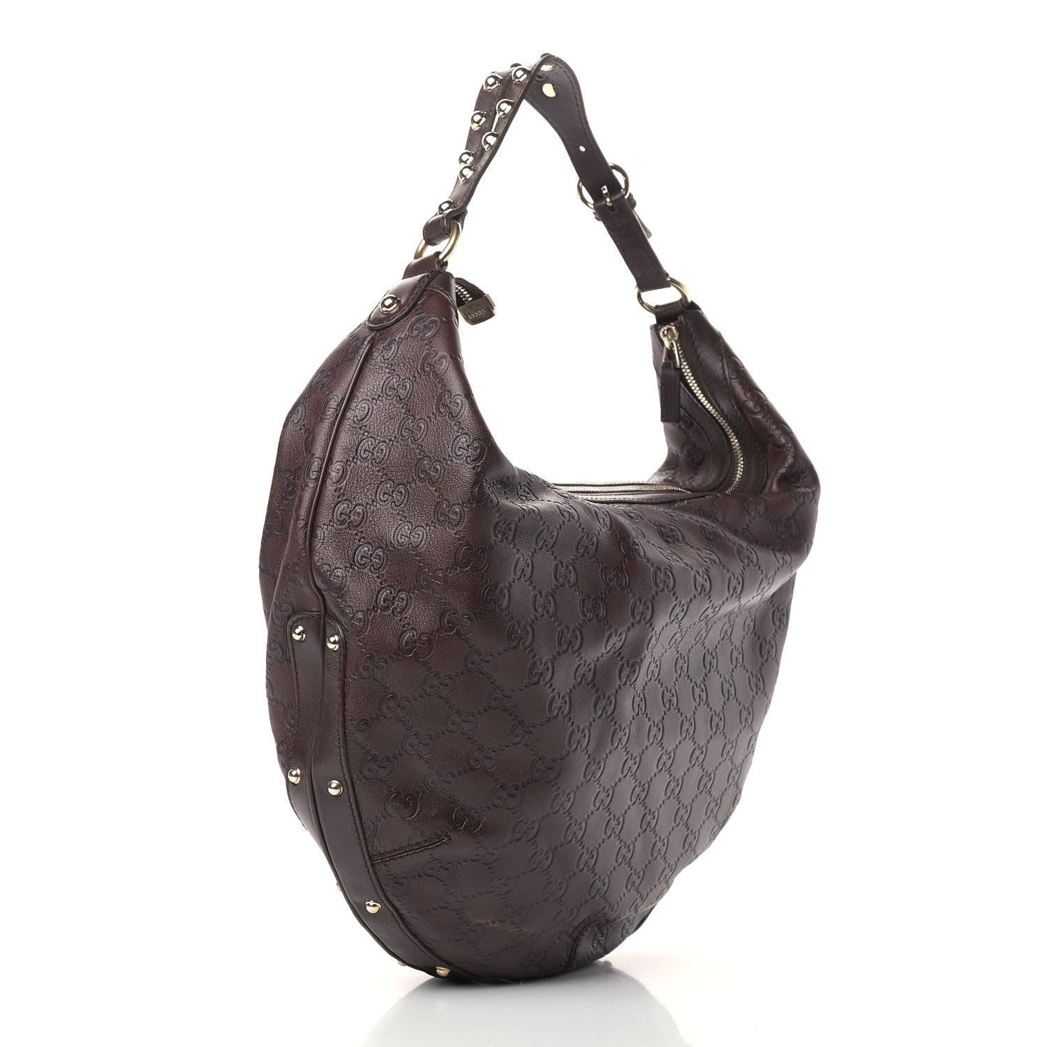 Gucci Guccissima Large Biba Hobo Dark Brown 3 of 11