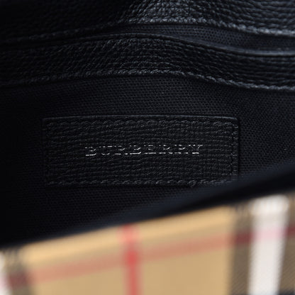 Burberry Grainy Calfskin Vintage Check Small Macken Crossbody Bag Black 6 of 11