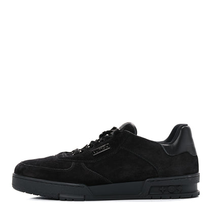 Louis Vuitton Suede Mens LV Trainer Sneakers 8 Black 1 of 11