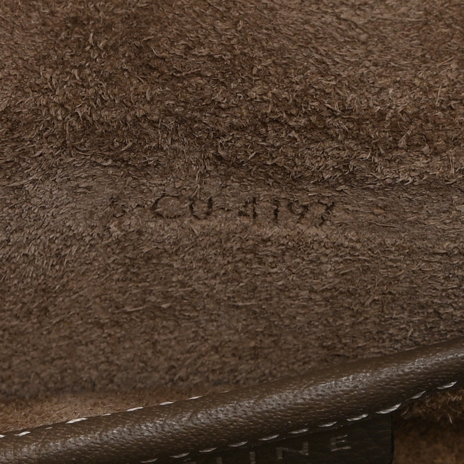 Celine Drummed Calfskin Nano Luggage Souris 7 of 10