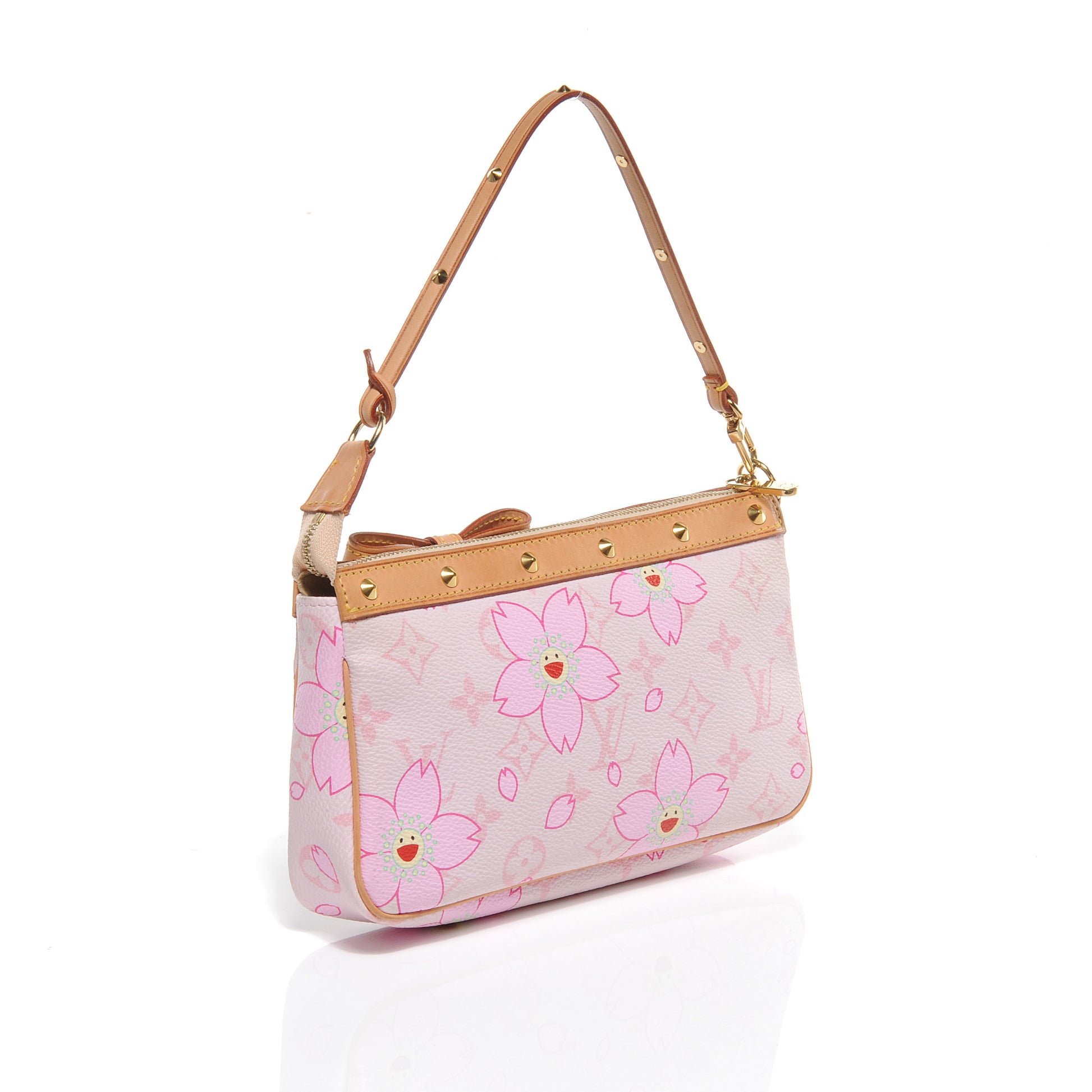 Louis Vuitton Monogram Cherry Blossom Pochette Accessories Pink 3 of 7