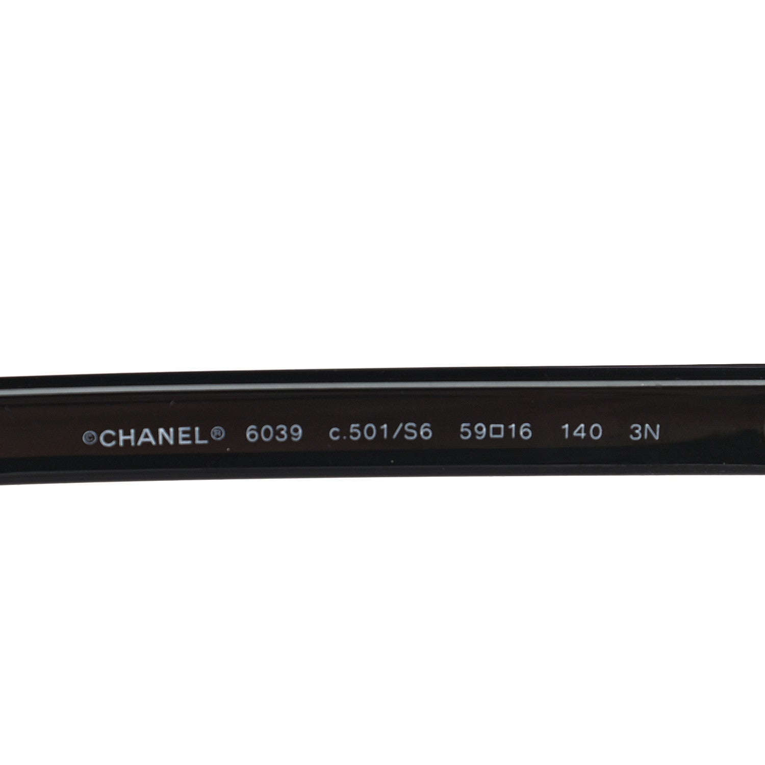 Chanel Cat Eye Chain Sunglasses 6039 Black 5 of 7