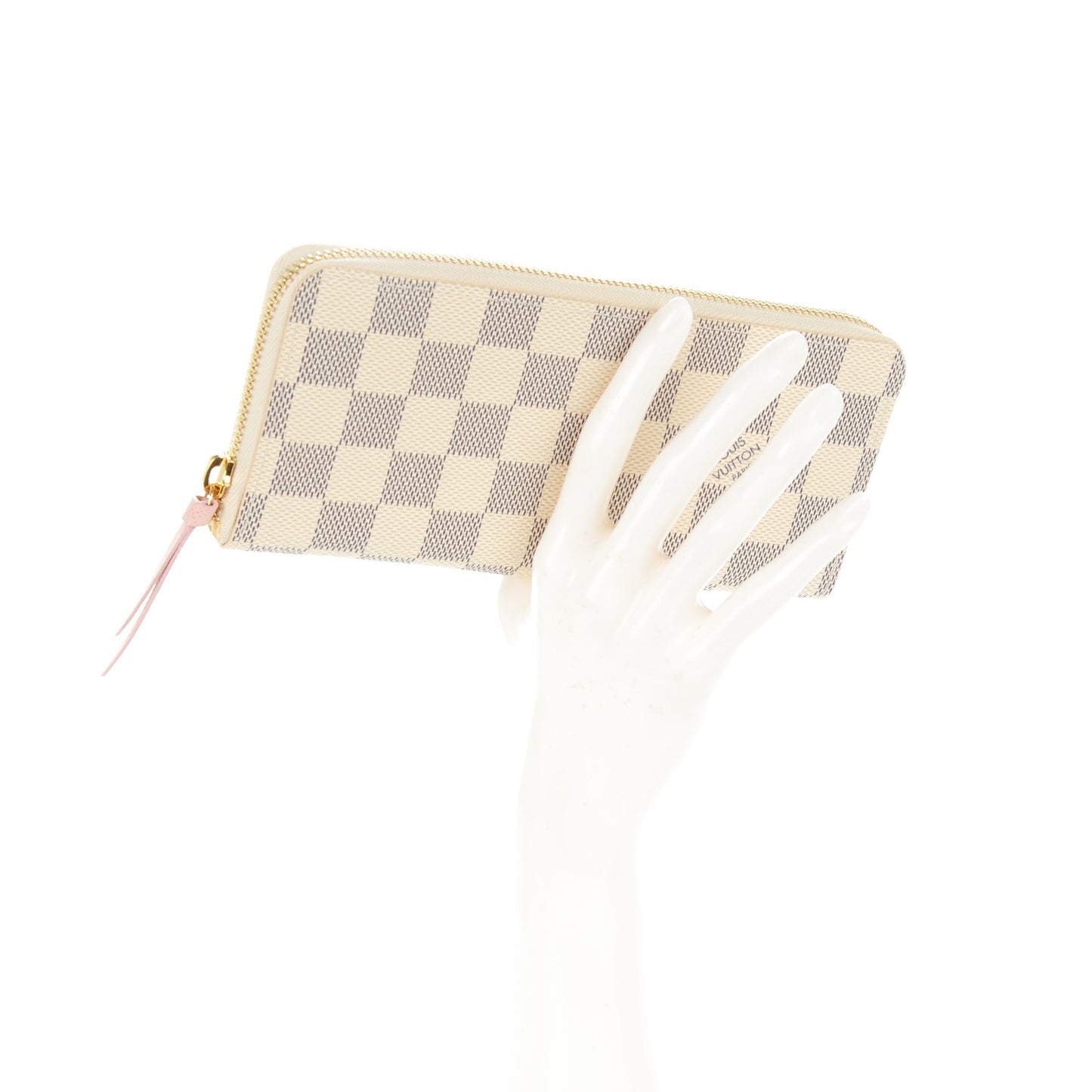 Damier Azur Clemence Wallet Rose Ballerine
