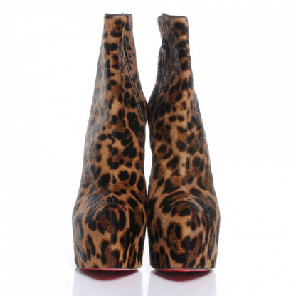Christian Louboutin Calf Hair Leopard Print Daf Booty 160 Ankle Boots 41.5 2 of 5