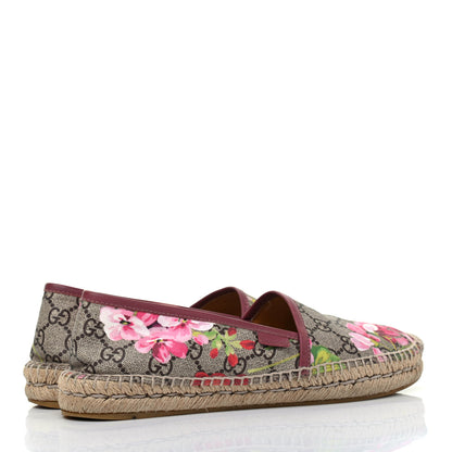Gucci GG Supreme Monogram Blooms Espadrilles 38.5 Beige Multicolor Dry Rose 4 of 13
