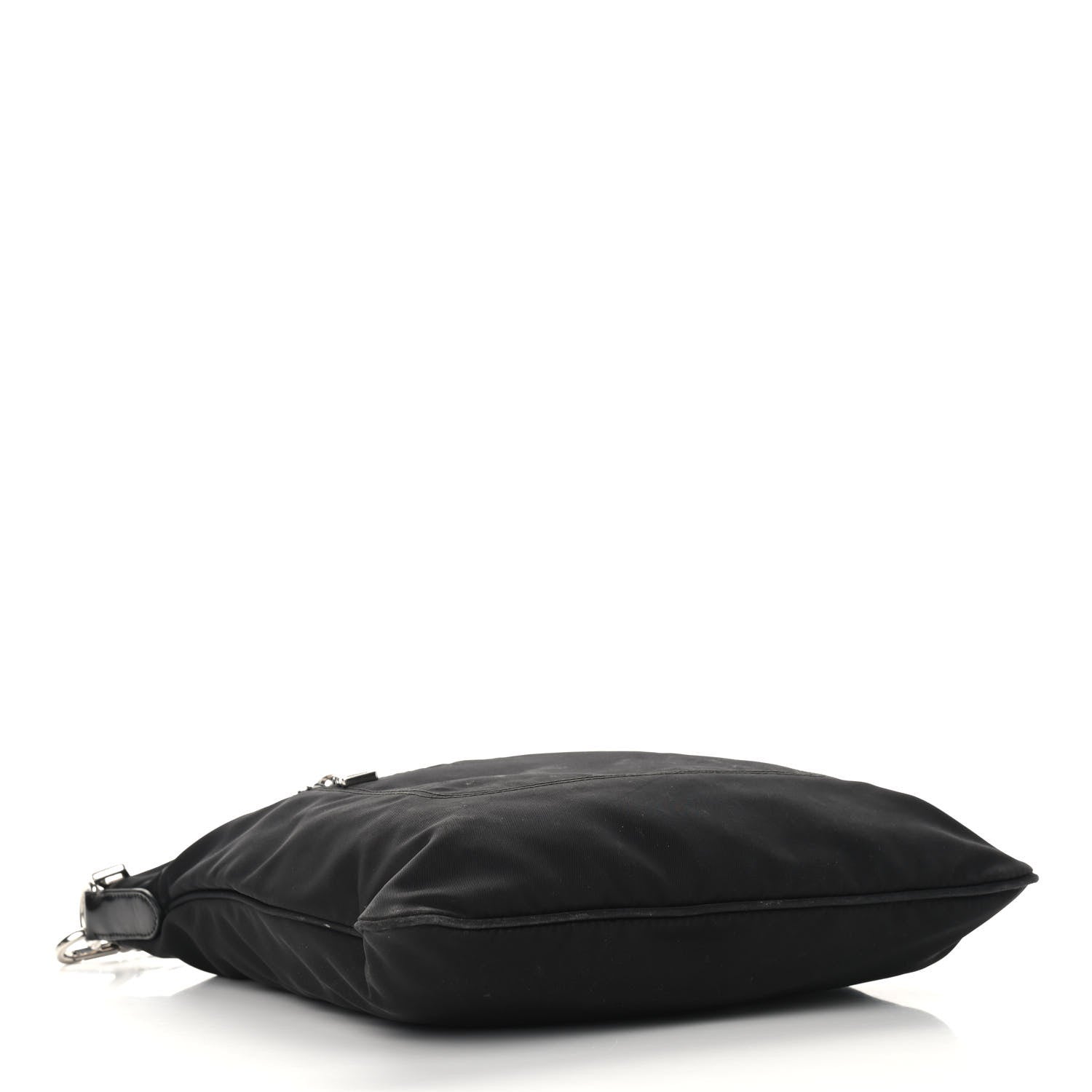 Prada Tessuto Nylon Saffiano Flat Messenger Bag Black 3 of 11