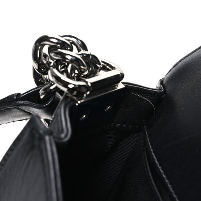 Chanel Calfskin Patent Braided Medium Boy Flap Black 11 of 13